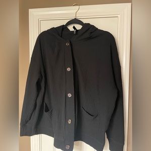 Black Size 2 Waffle “sleep” jacket with hood